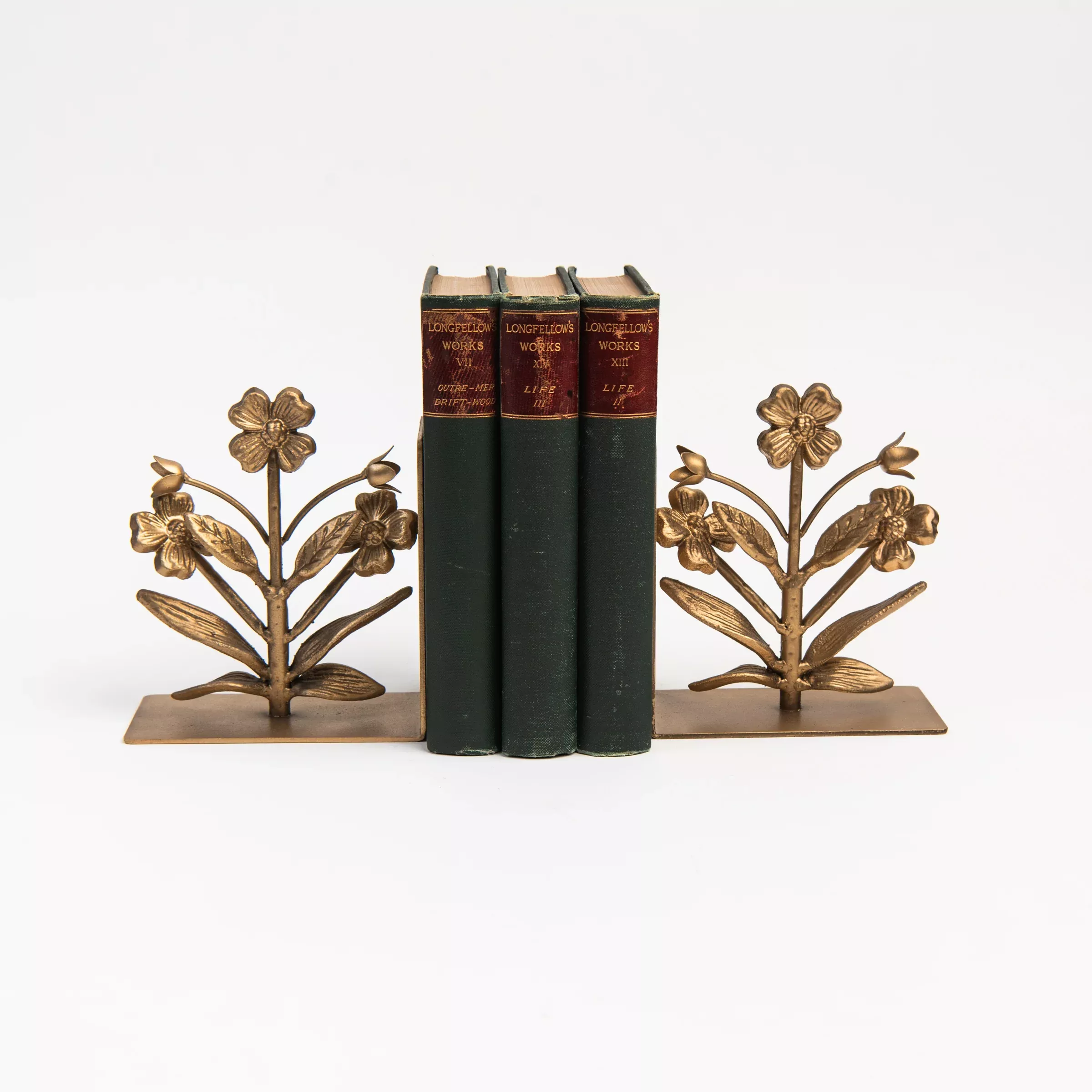 Flora Cast Iron Bookends, Set of 2