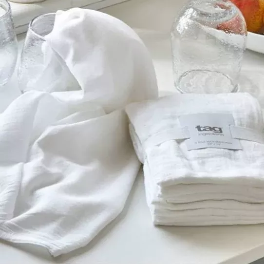 Flour Sack Cotton Dish Towel - Set of 5