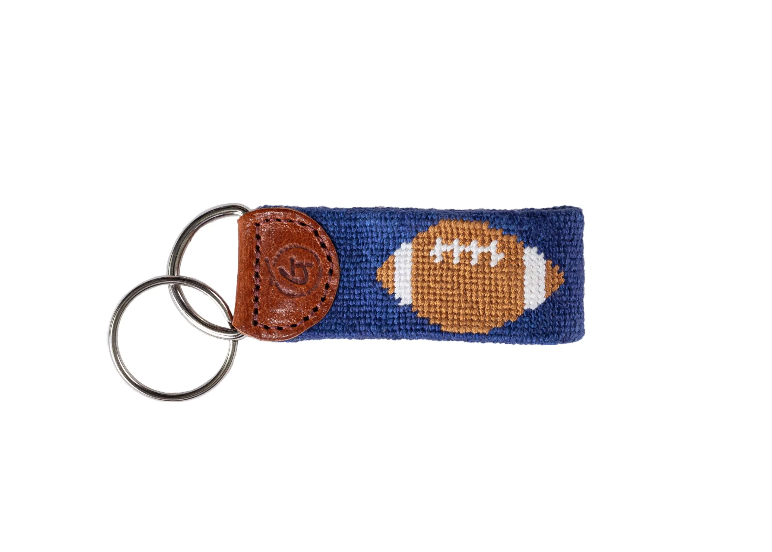 Football Needlepoint Keychain