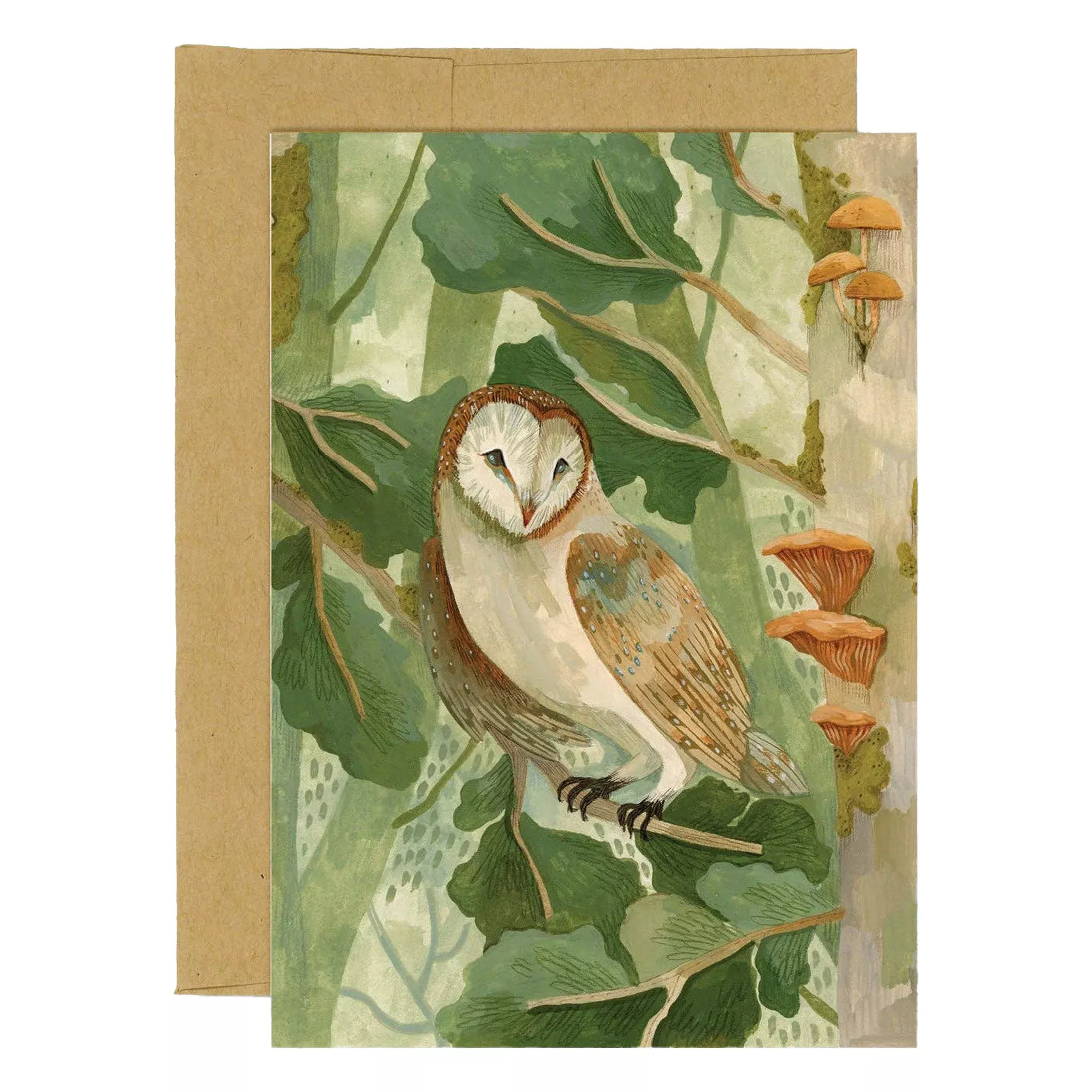 Forest Barn Owl Card