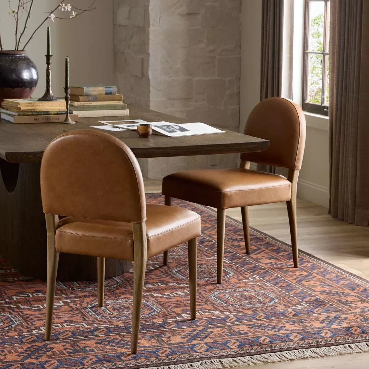 Four Hands Abilene Dining Chair in Chaps Saddle