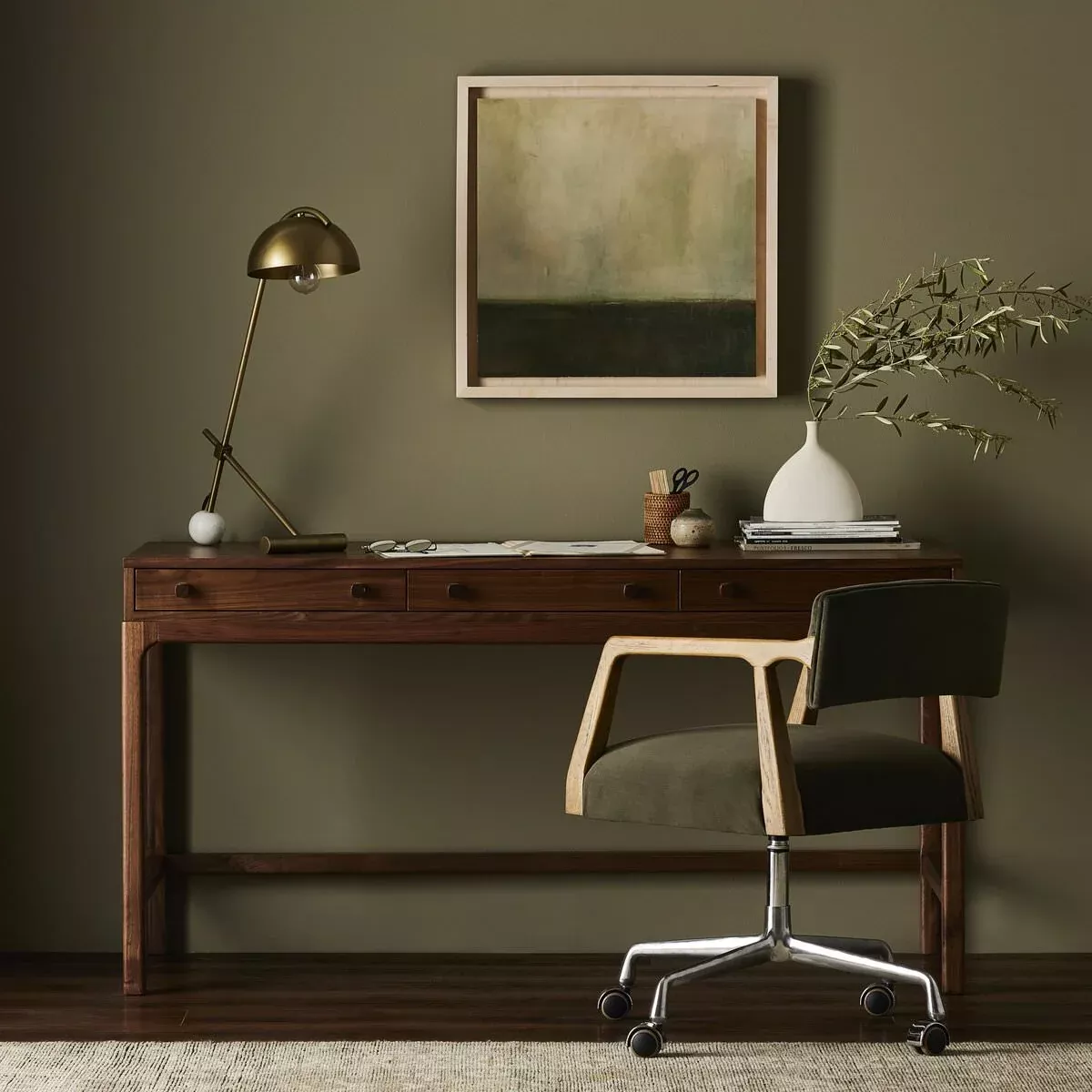 Four Hands Arturo Desk in Natural Walnut Veneer