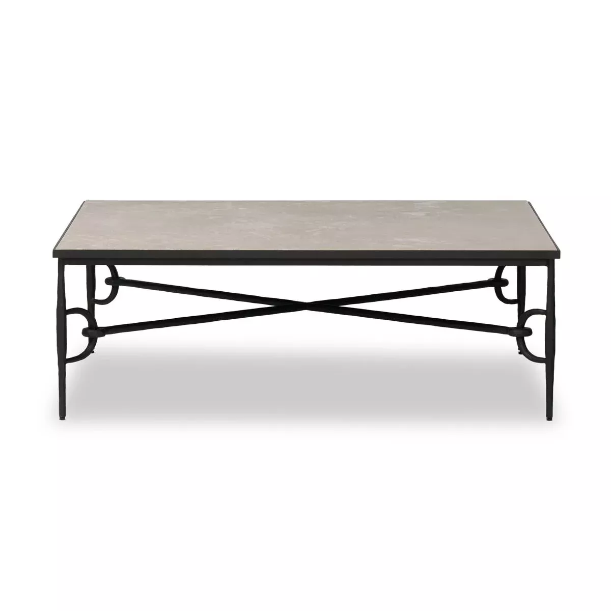 Four Hands Babylon Coffee Table in Lunar Marble