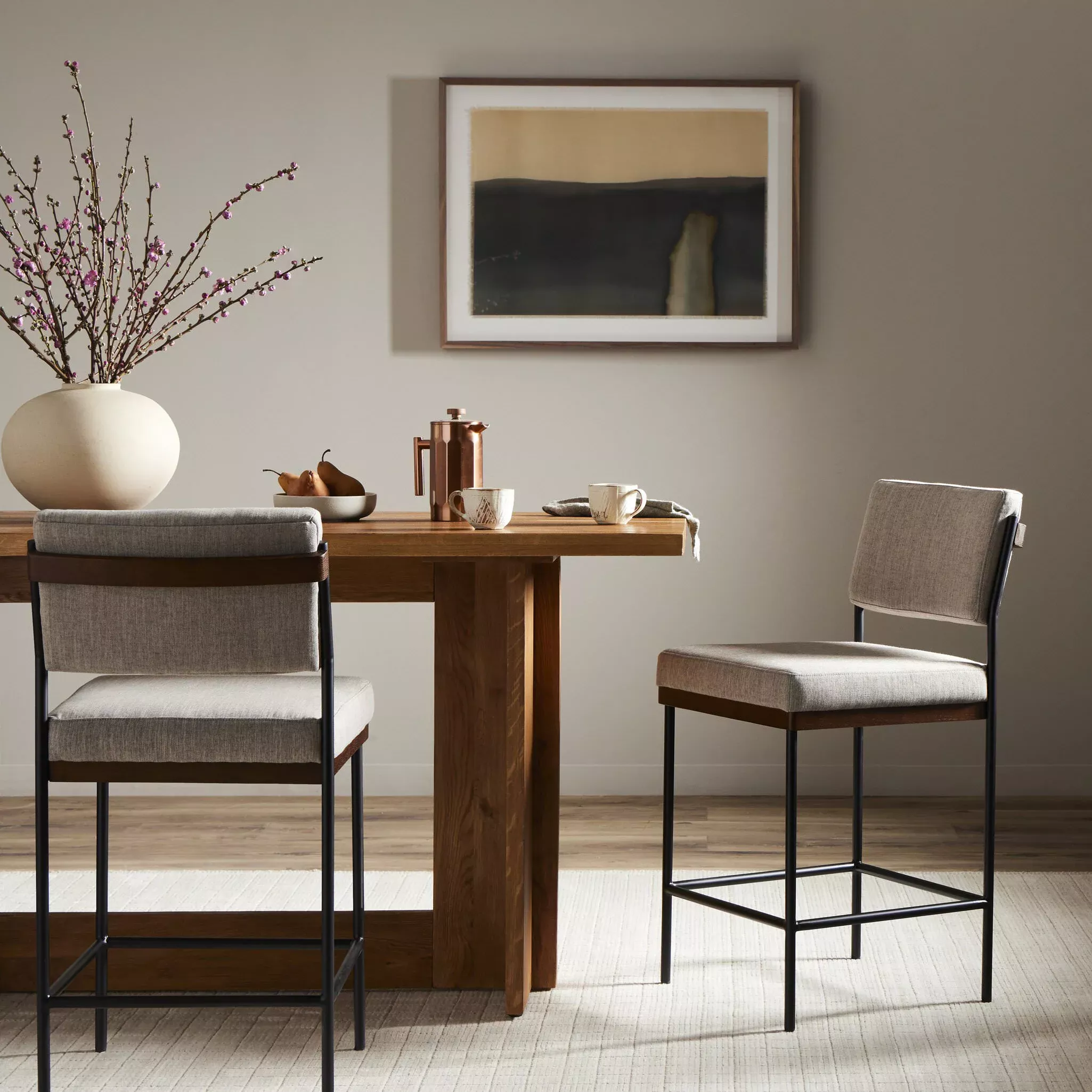 Four Hands Benton Counter Stool in Savile Flannel