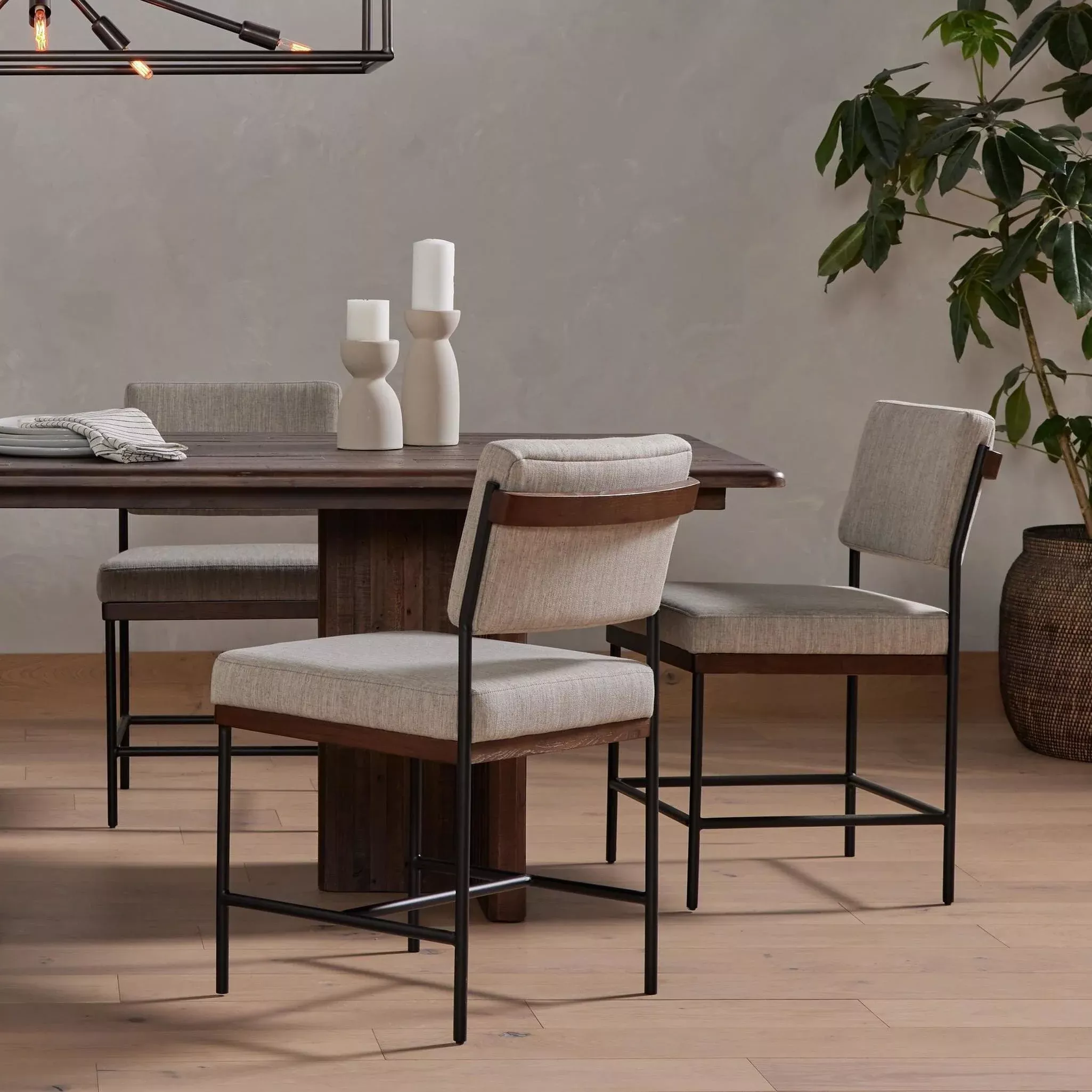 Four Hands Benton Dining Chair in Savile Flannel