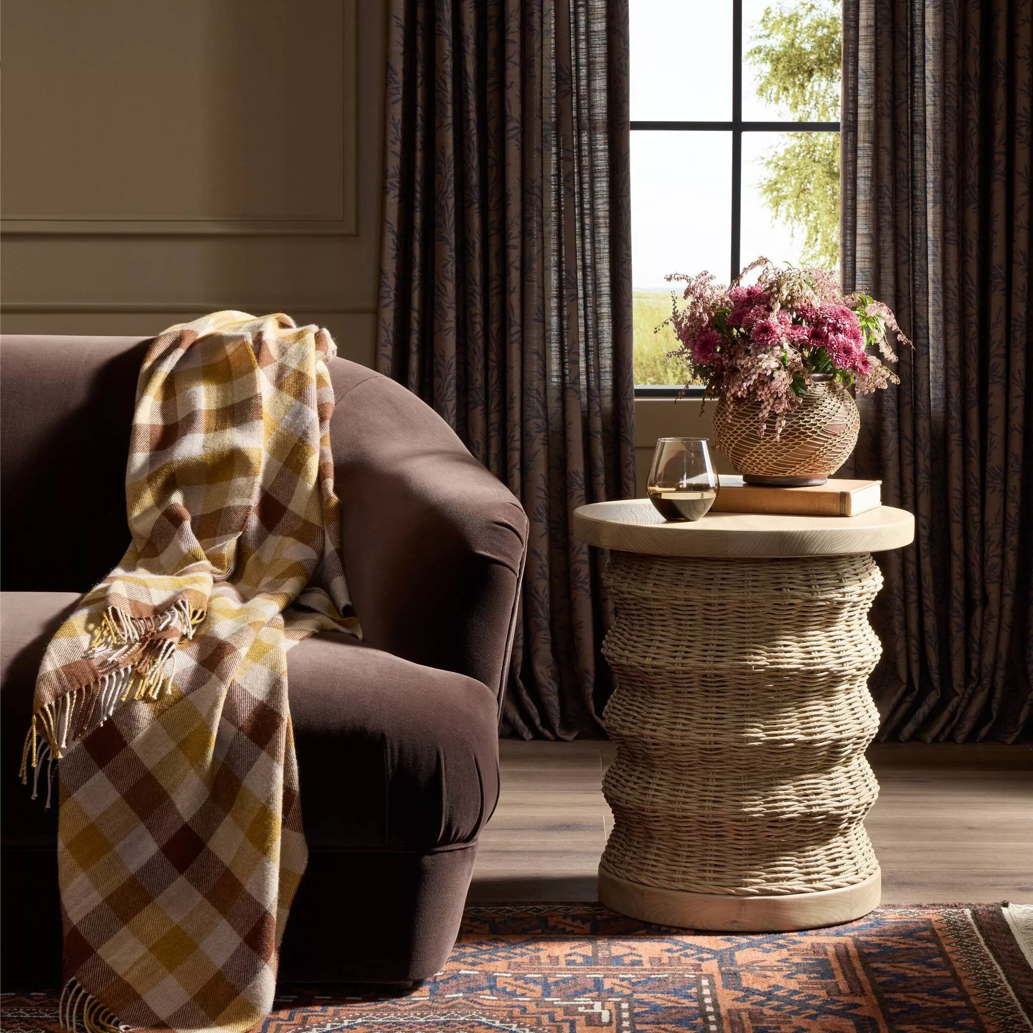 Four Hands Brailey End Table in Smoked Natural Sungkai