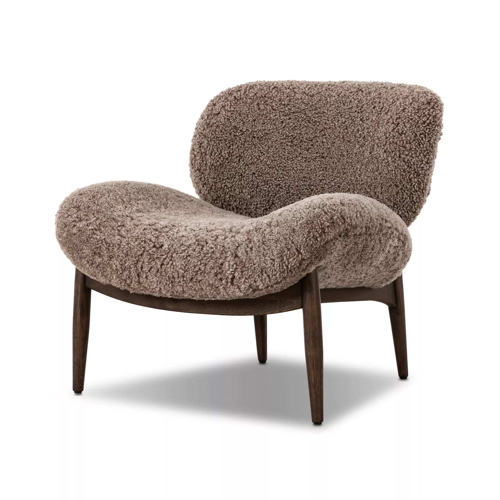 Four Hands Celine Chair in Taupe Shearling