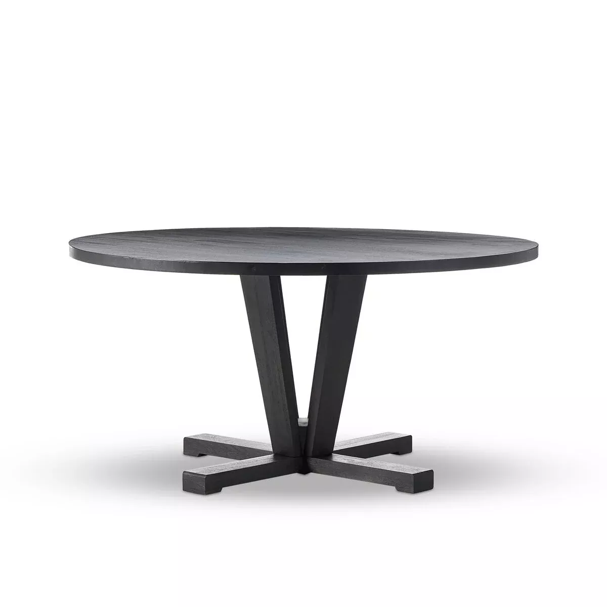 Four Hands Cobain Round 60" Dining Table in Black Finish