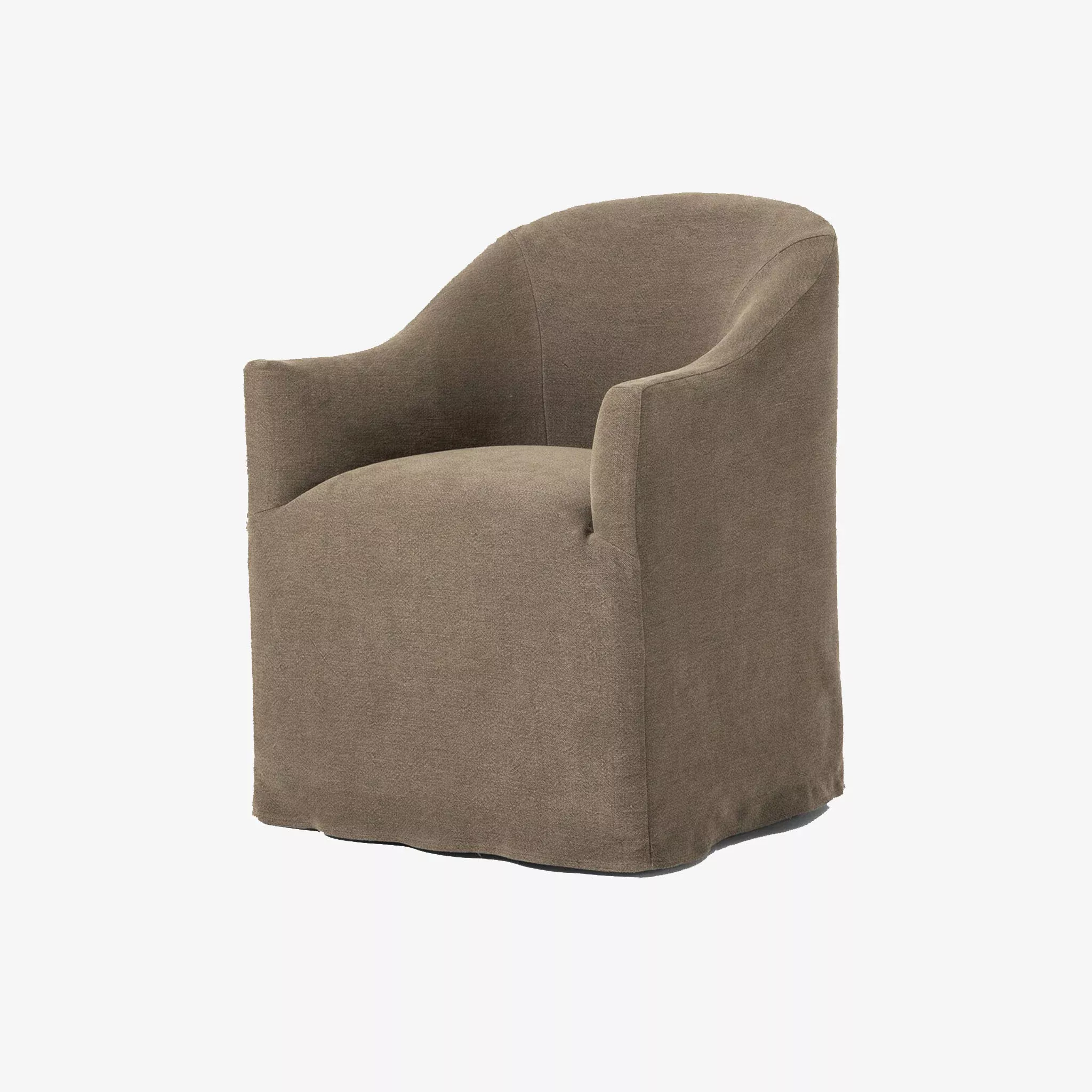 Four Hands Cove Dining Chair With Casters in Broadway Coffee