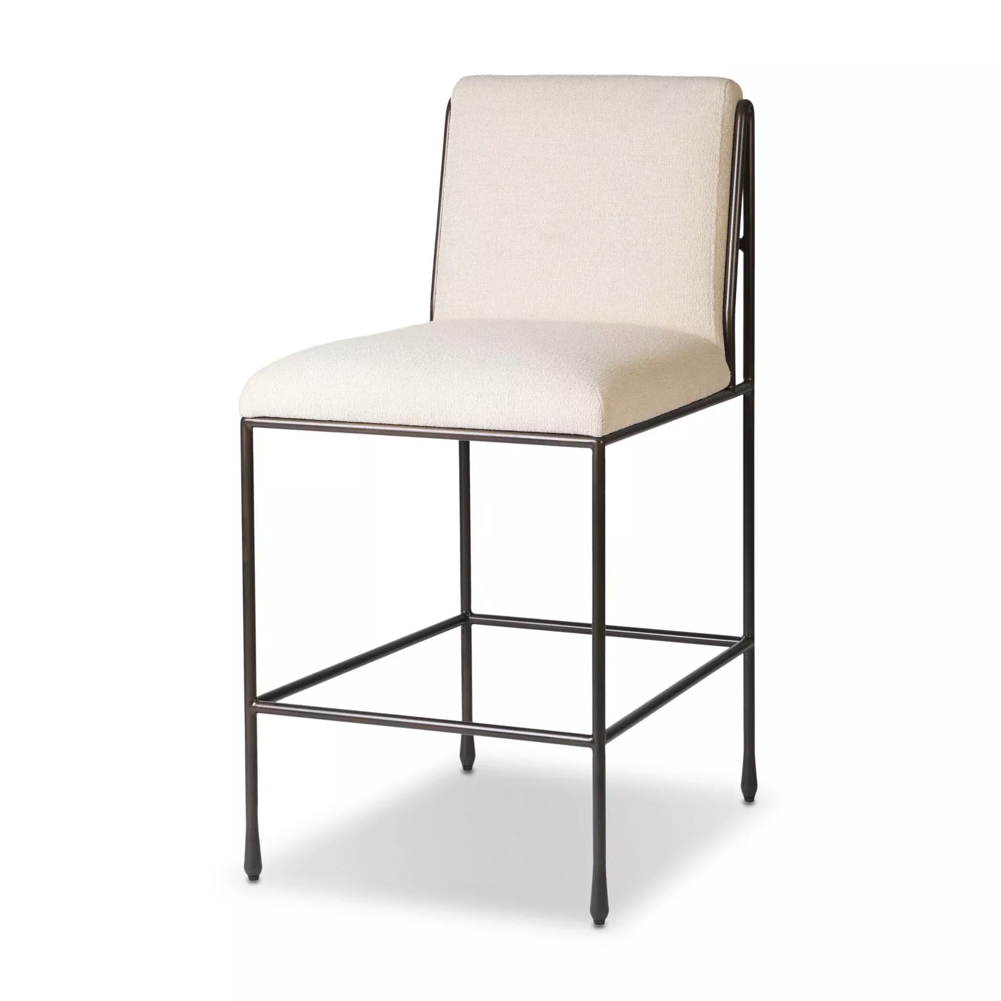 Four Hands Decker Counter Stool in Crypton Wayfarer Snow