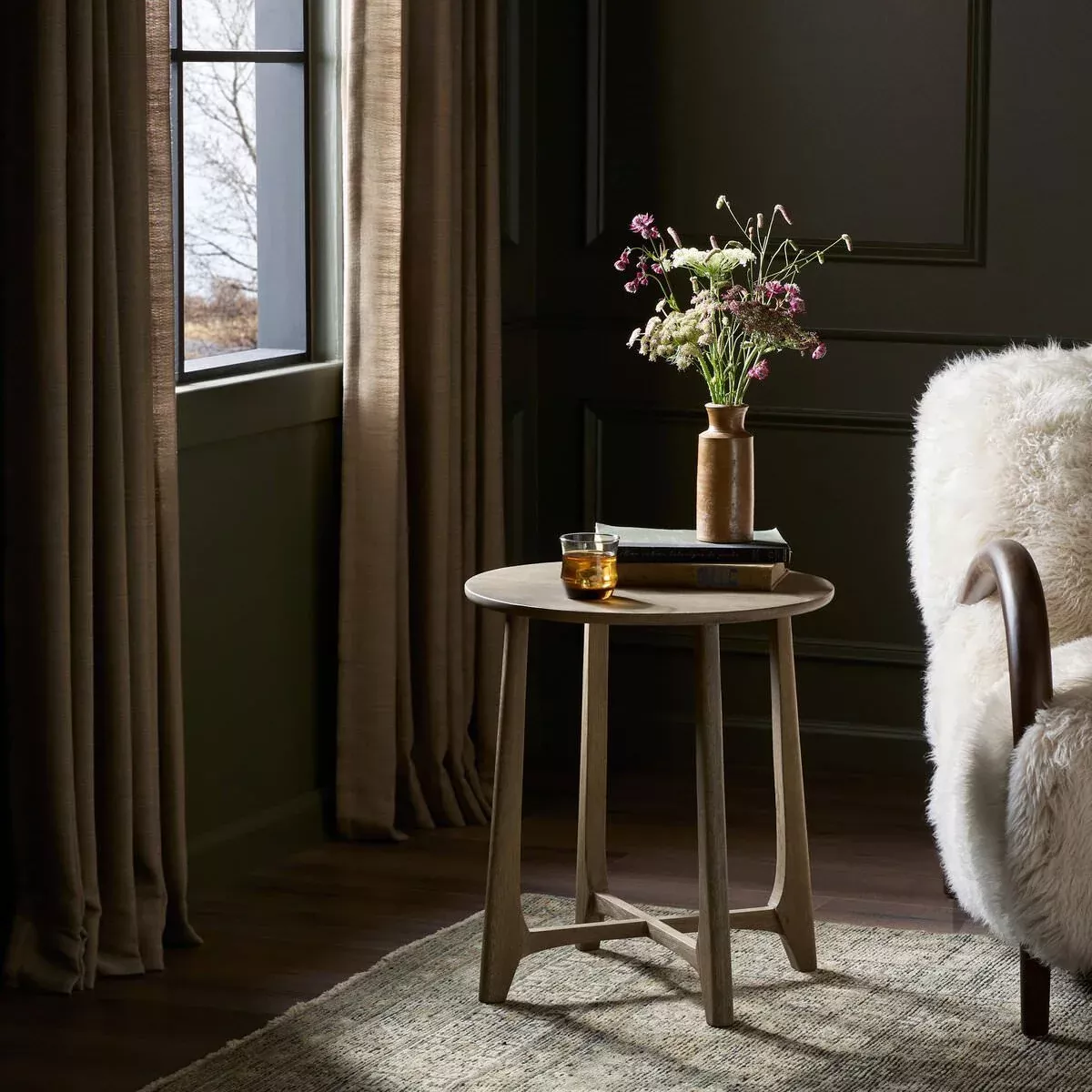 Four Hands Dupree End Table in Washed Oak