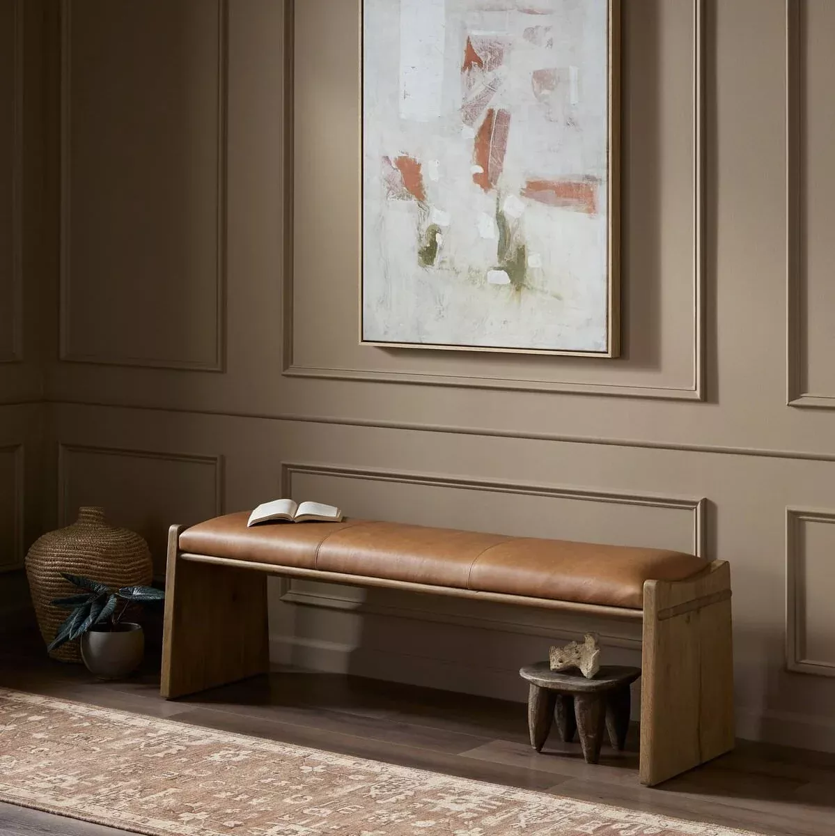 Four Hands Eros Accent Bench in Conroe Drift