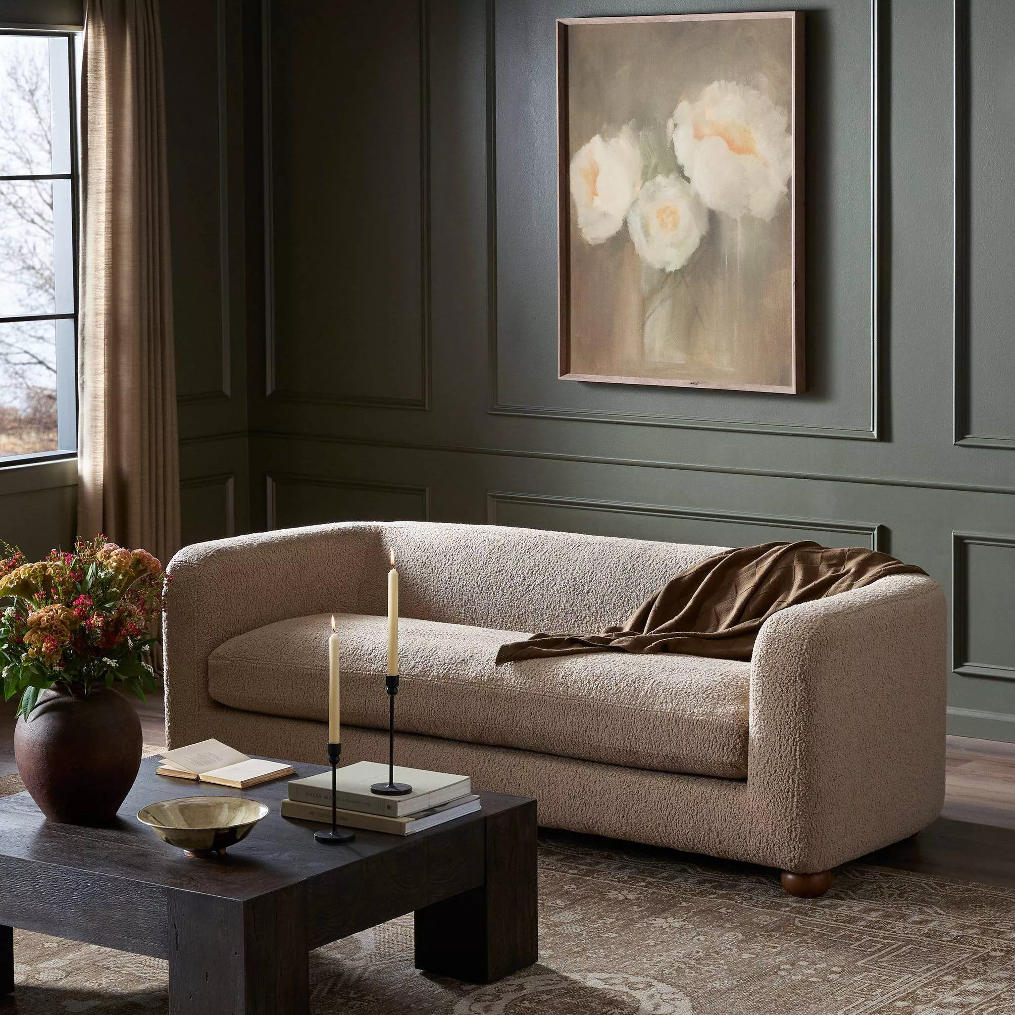 Four Hands Gidget Sofa in Sheepskin Camel