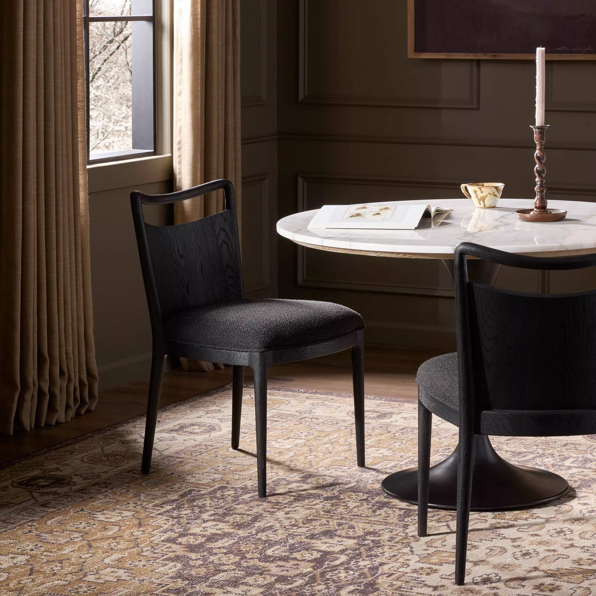 Four Hands Jessen Dining Chair Gibson in Black
