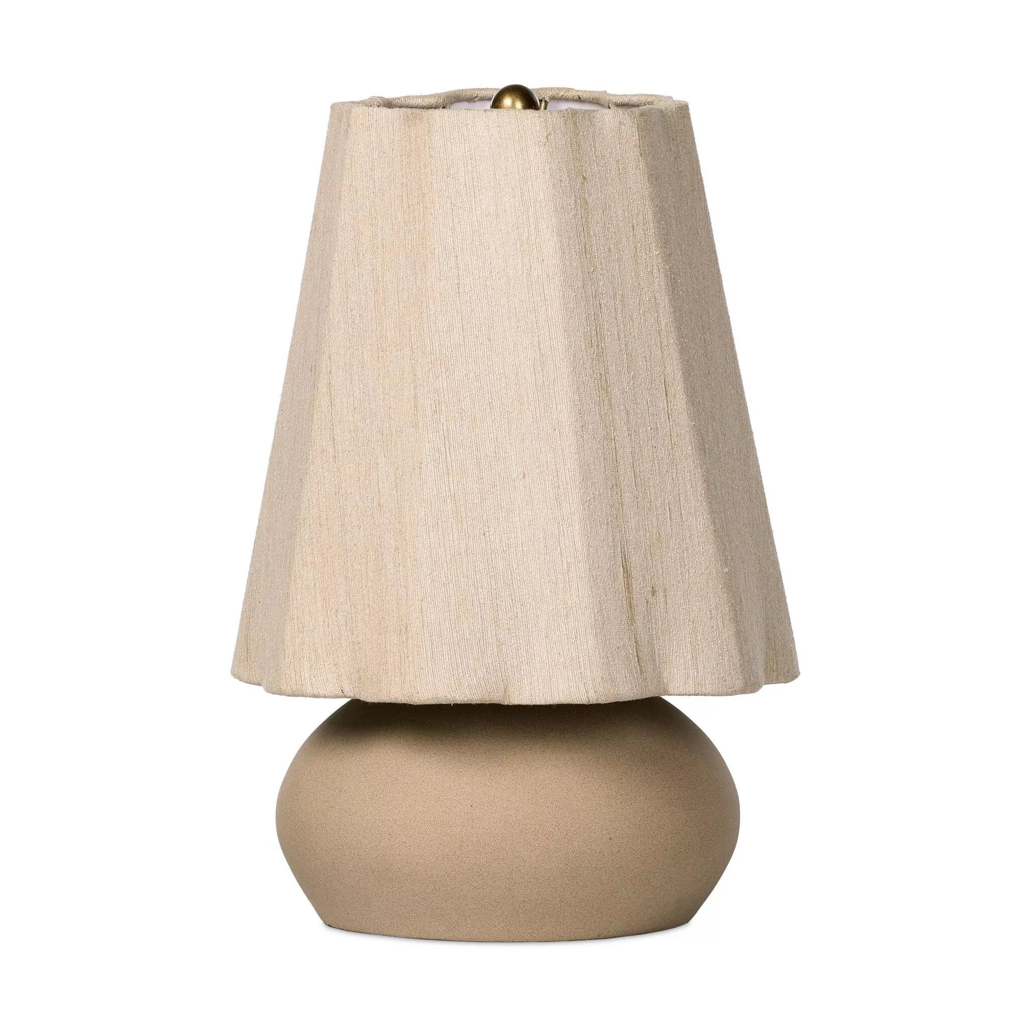Four Hands Posie Table Lamp in Tan Speckled Ceramic