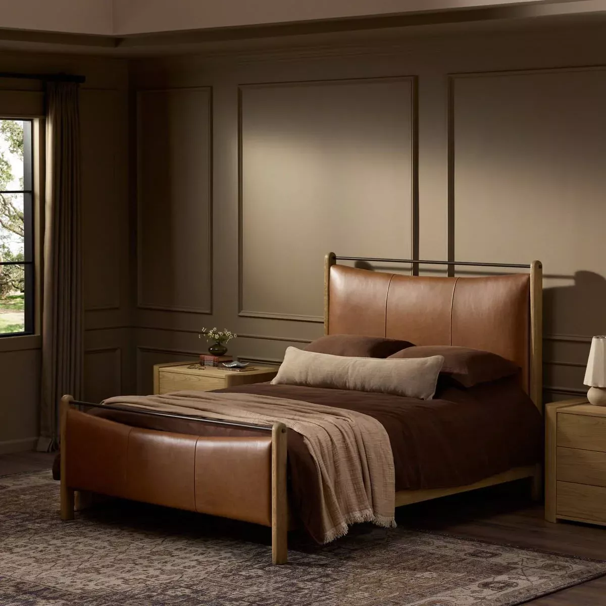 Four Hands Queen Dina Bed in Sonoma Chestnut