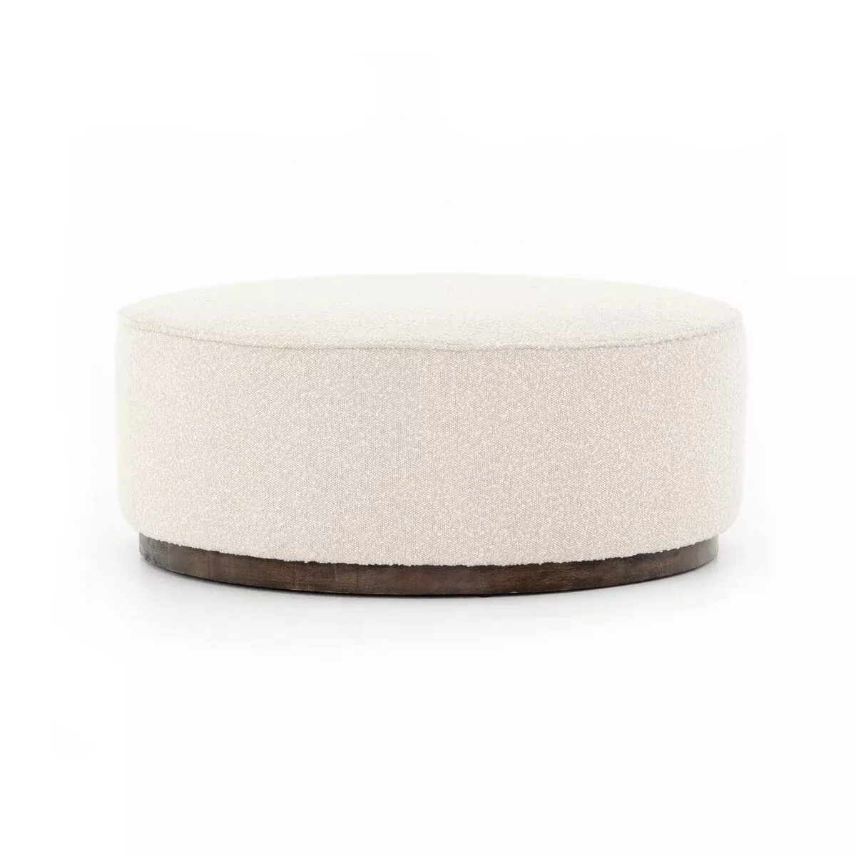 Four Hands Sinclair Large Round Ottoman in Knoll Natural