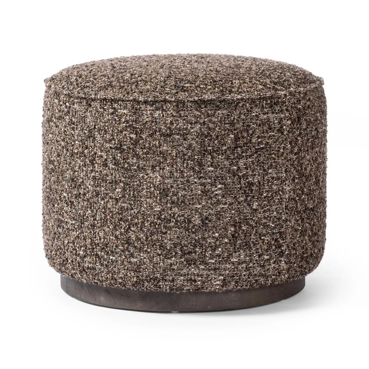 Four Hands Sinclair Round Ottoman in Ivan Granite