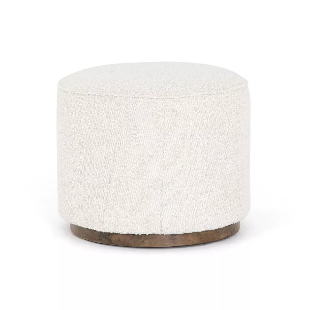 Four Hands Sinclair Round Ottoman in Knoll Natural