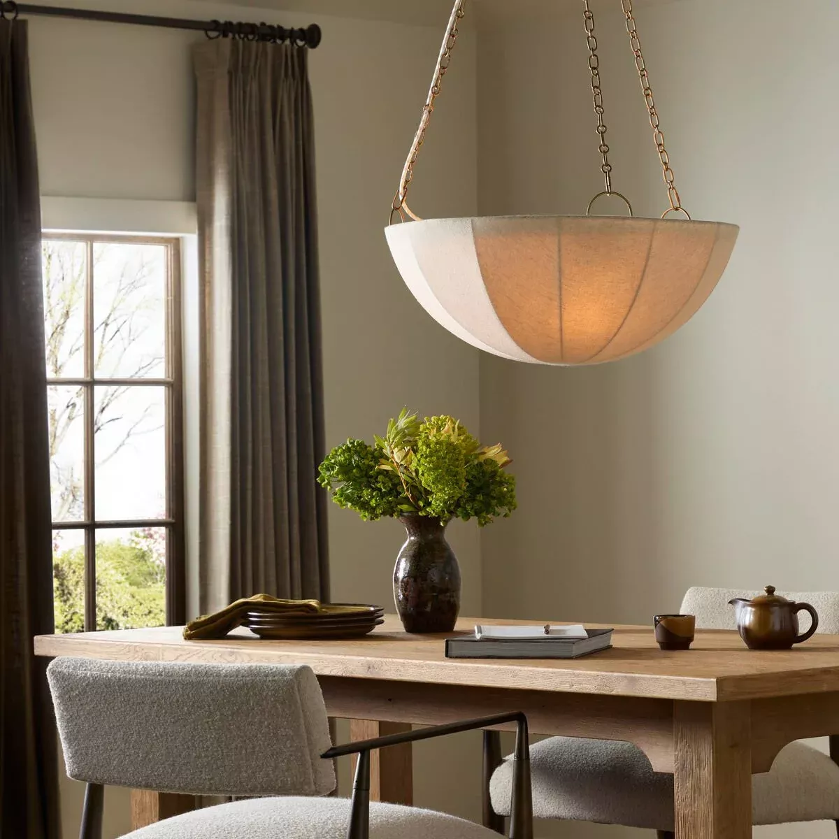 Four Hands Teague Pendant in Antique Brass Iron