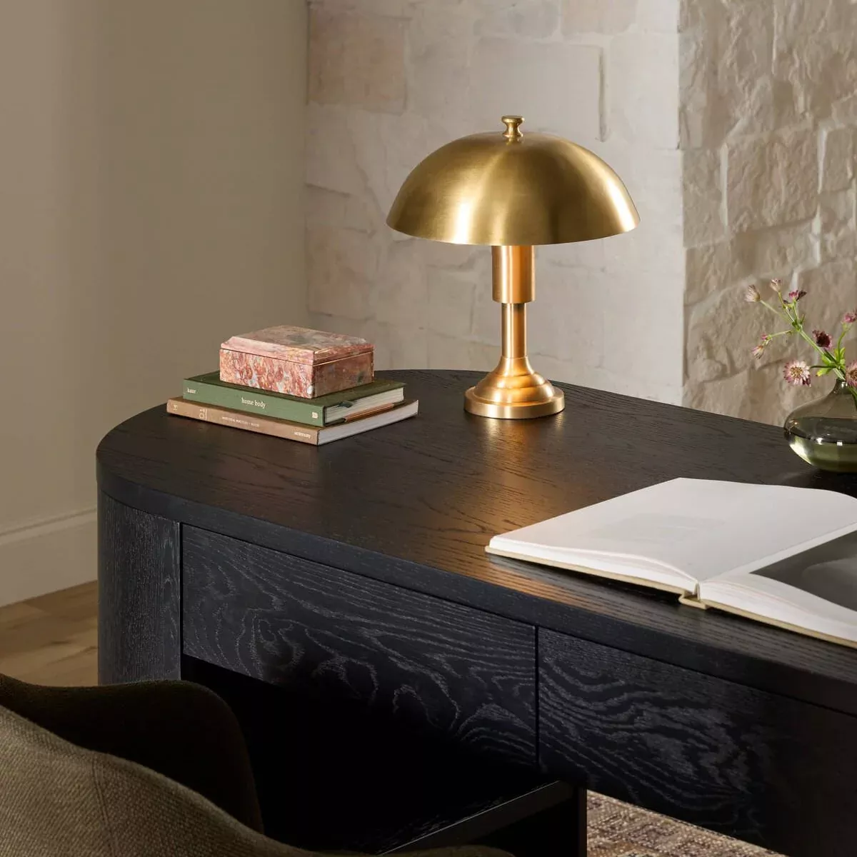 Four Hands Trieste Table Lamp in Raw Brass