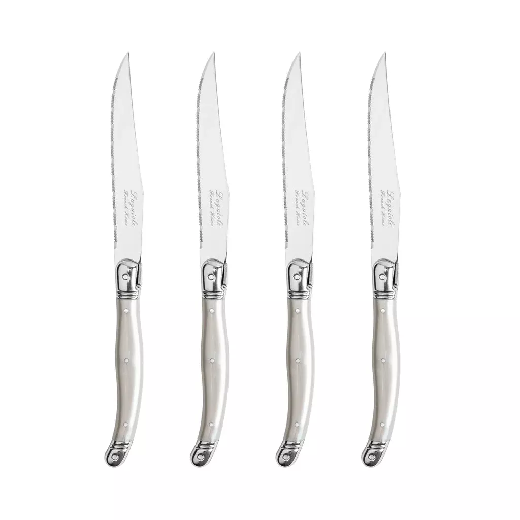 French Home Laguiole Steak Knives – Pewter – Set of 4