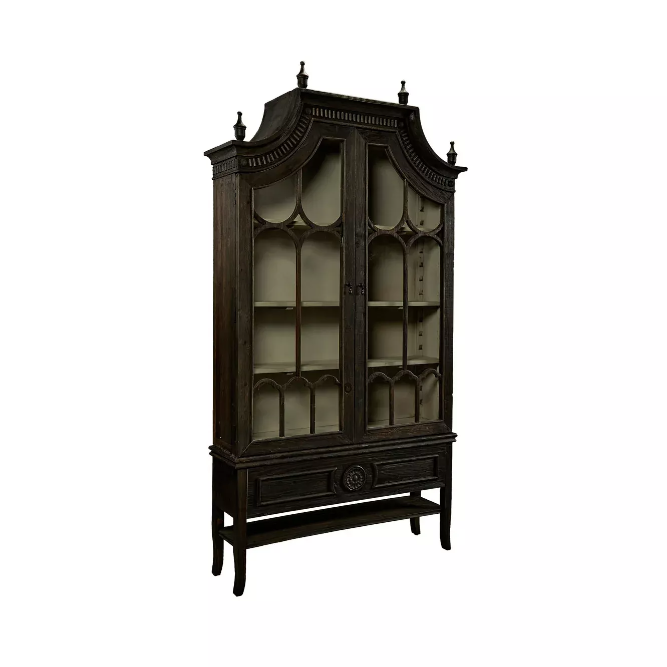 Furniture Classics Reims Cathedral Black Arched Cabinet