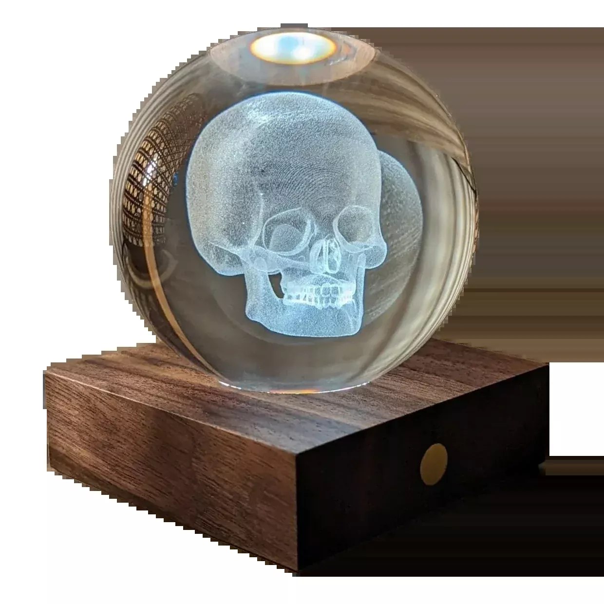 Gingko Designs Amber Crystal Light Paper Weight – Skull