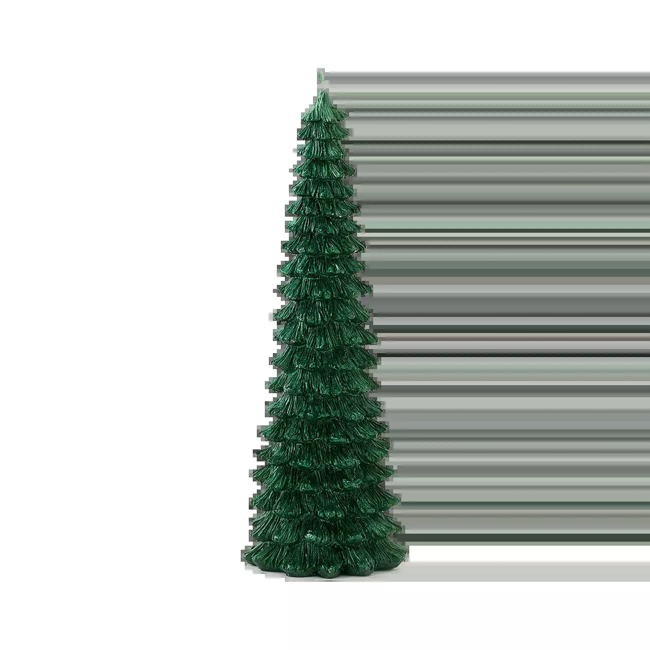 Glistening Green Tree Candle - Small - 7"