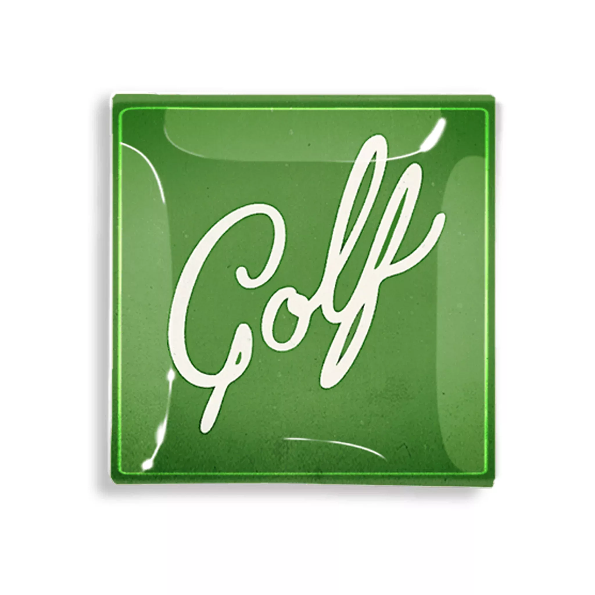 Golf Decoupage Glass Tray