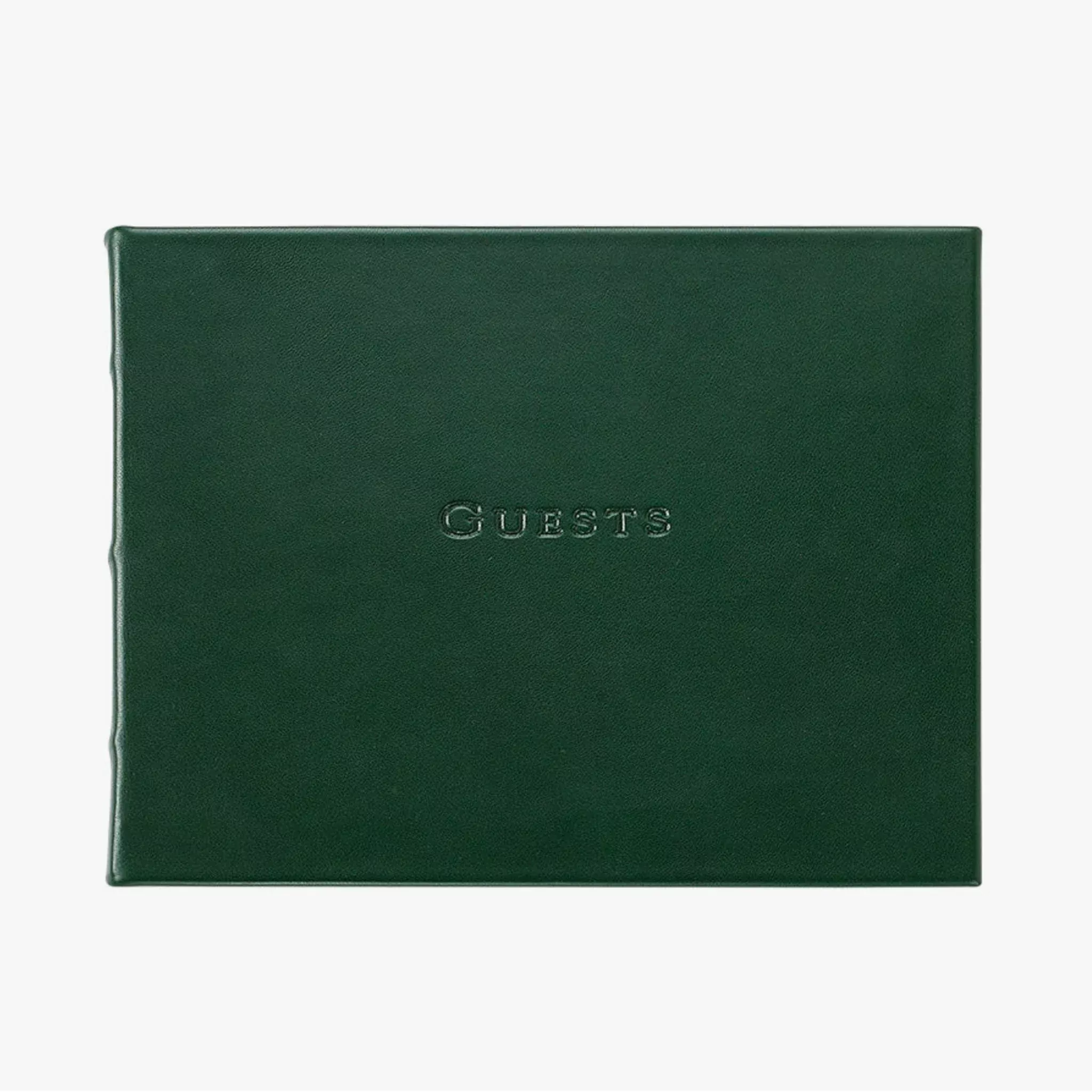 Green Leather Bound Guest Book