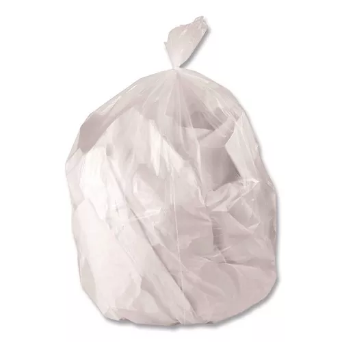 Heritage H6639HC R01 33 in. x 39 in. 0.65 mil. 33-Gallon Roll Linear Low-Density Can Liners - Clear (250/Carton)