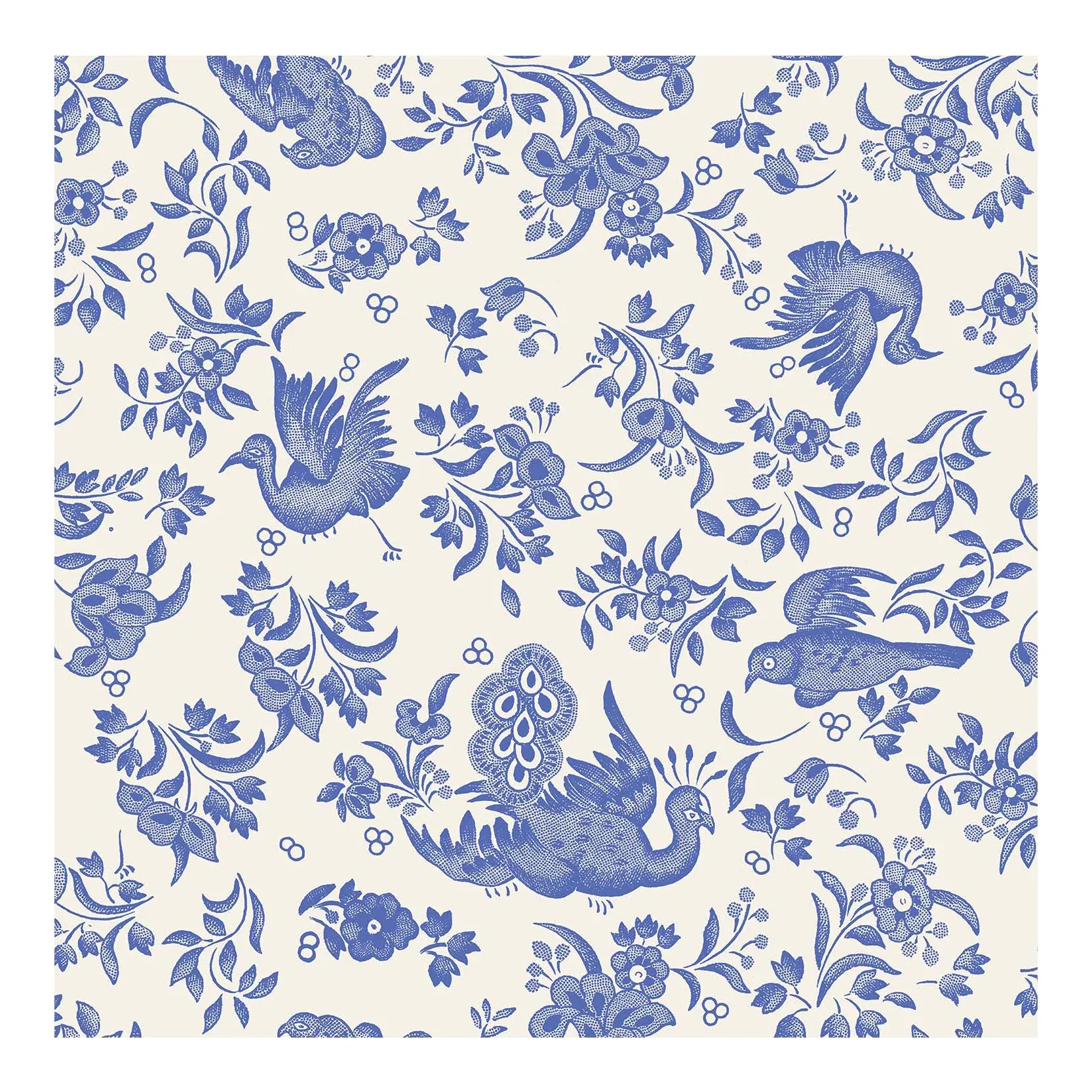 Hester & Cook Beverage Napkin – Blue Regal Peacock – 20pk