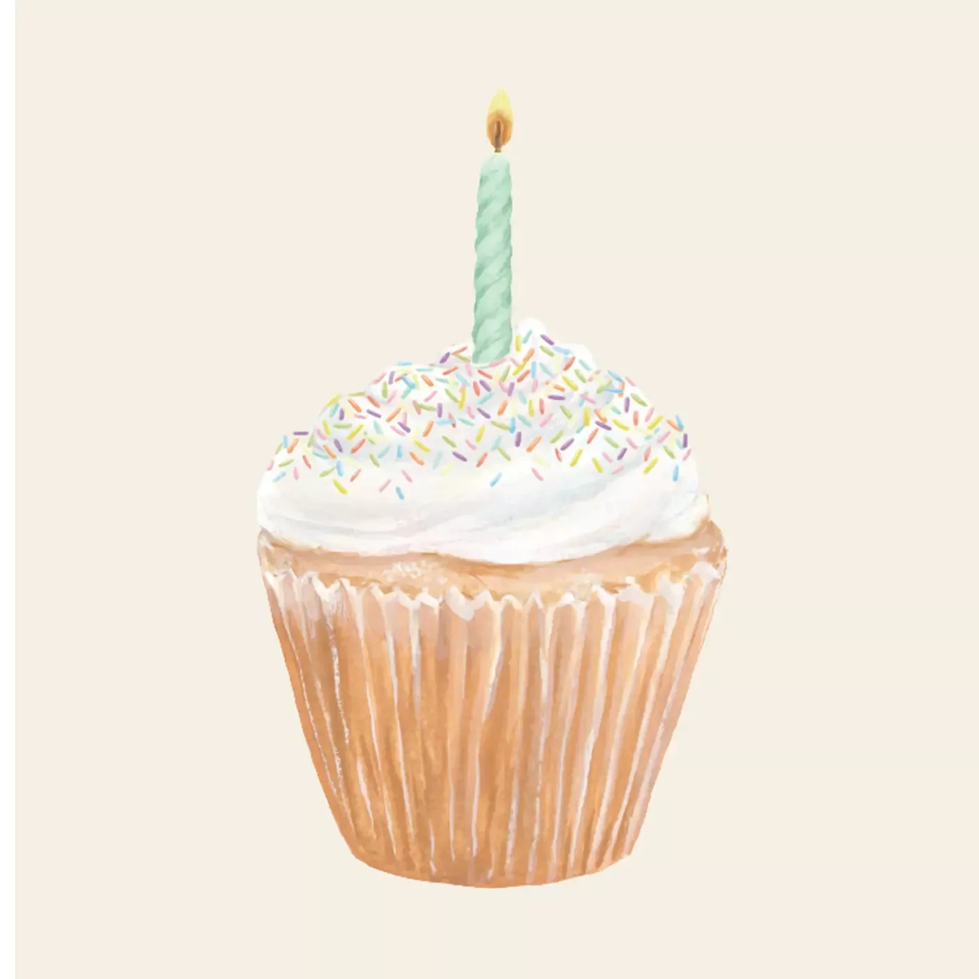 Hester & Cook Beverage Napkin – Cupcake – 20pk