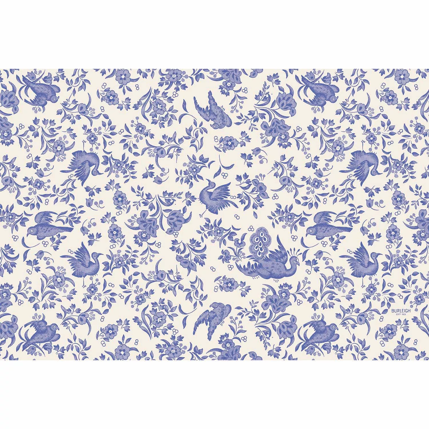 Hester & Cook Paper Placemats – Blue Regal Peacock – Pack of 18