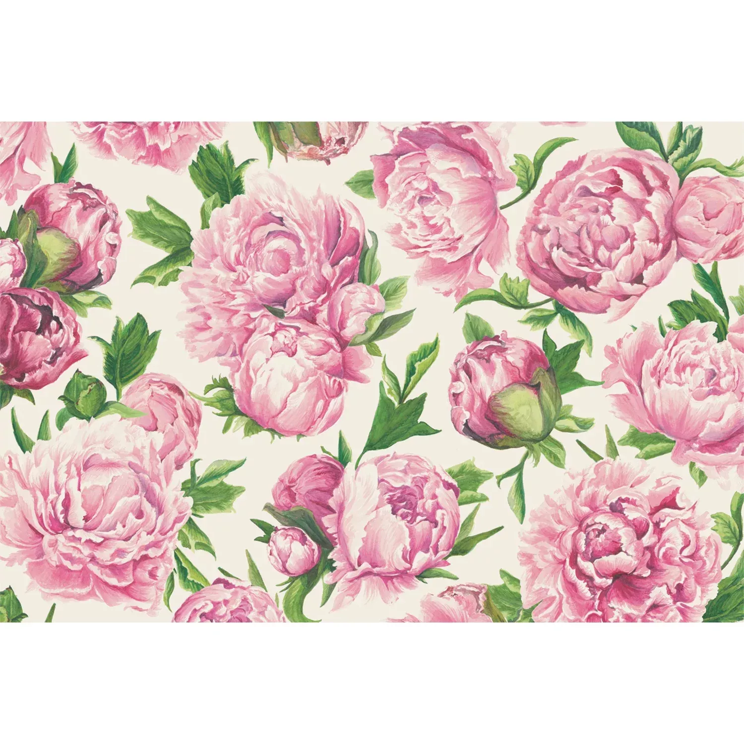 Hester & Cook Paper Placemats – Peonies In Bloom – Pack of 18