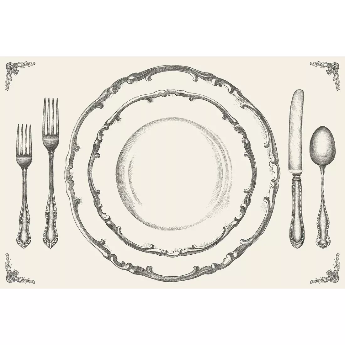 Hester & Cook Paper Placemats - Perfect Setting – 18 Per Package