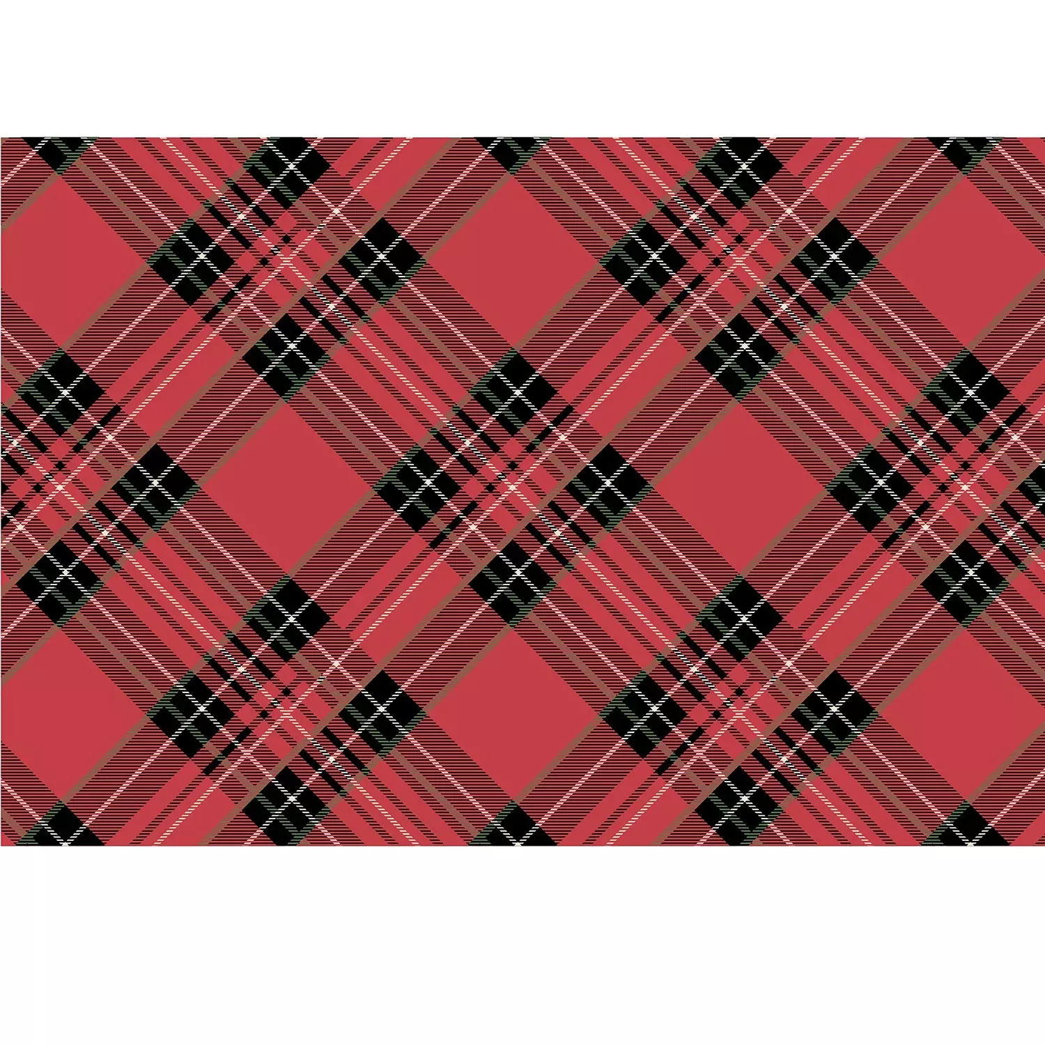 Hester & Cook Paper Placemats – Red Plaid – 18 Pack