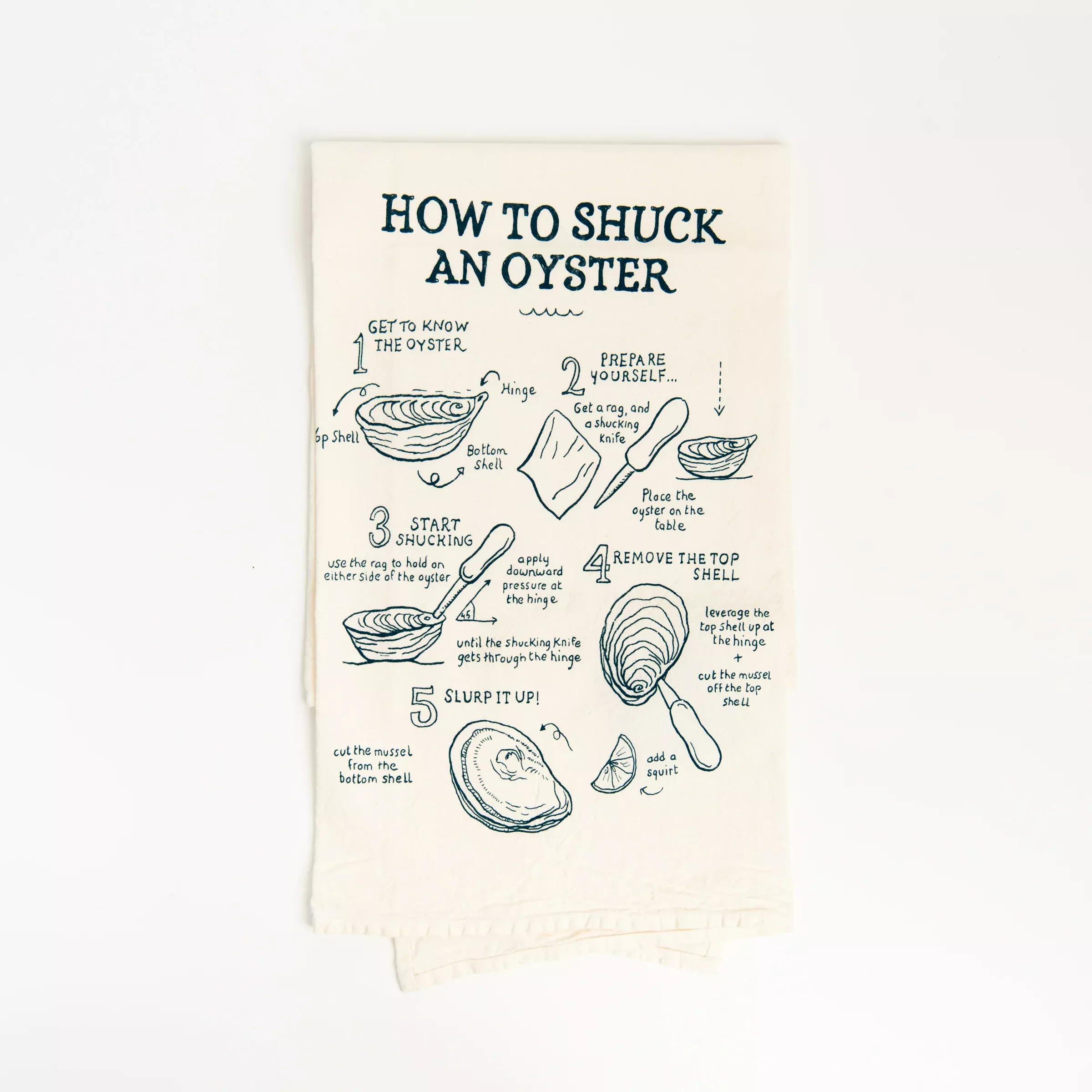 How To Shuck An Oyster Tea Towel