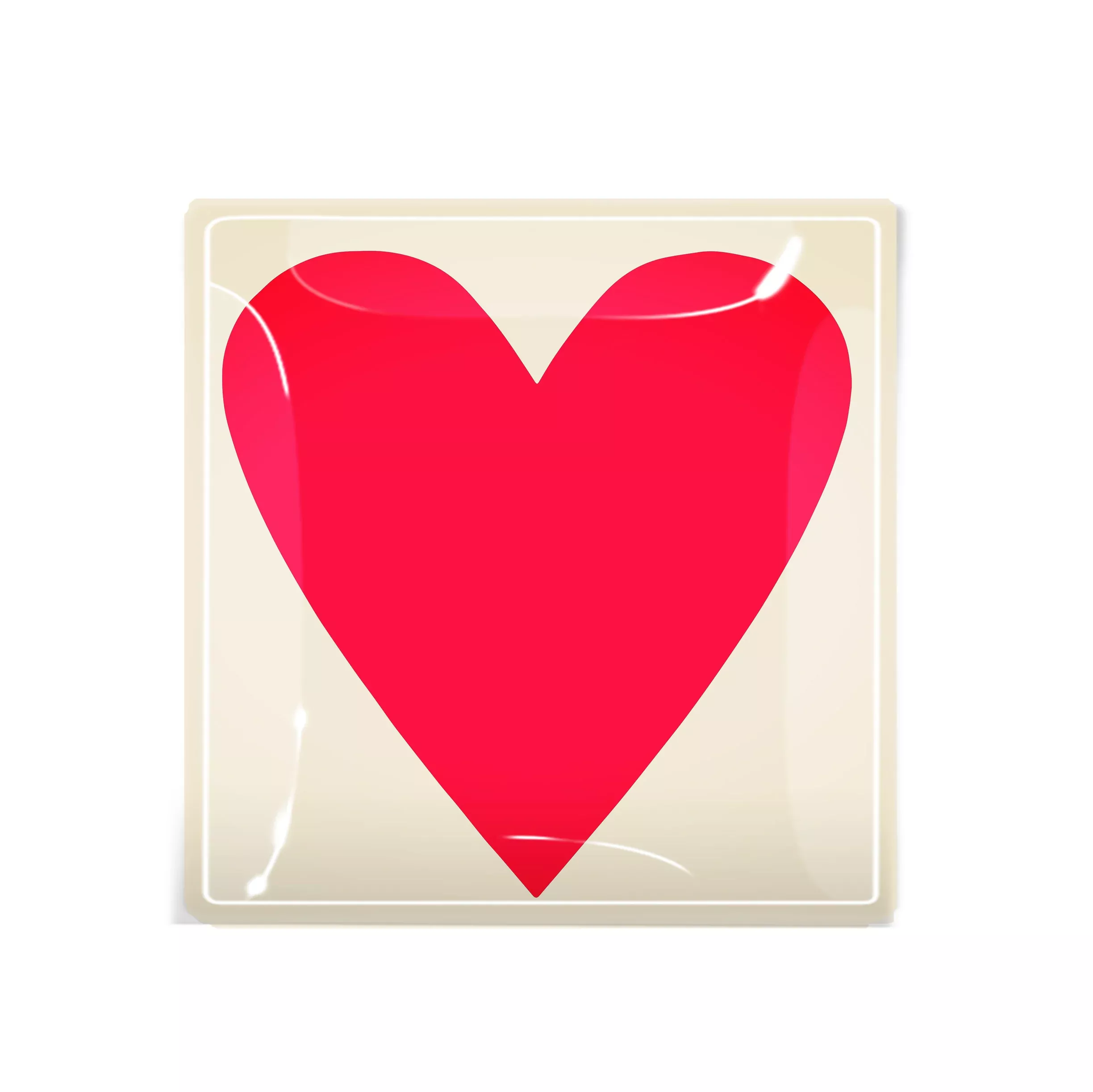 I Heart You Decoupage Glass Tray