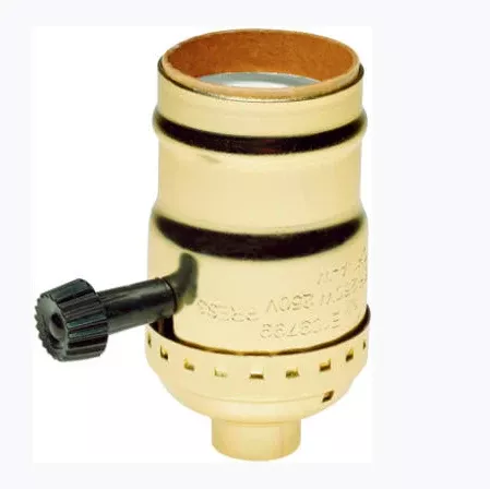 Incandescent Metal Shell Medium Base 3-Way Lamp Socket –250-Watt | 250-Volt