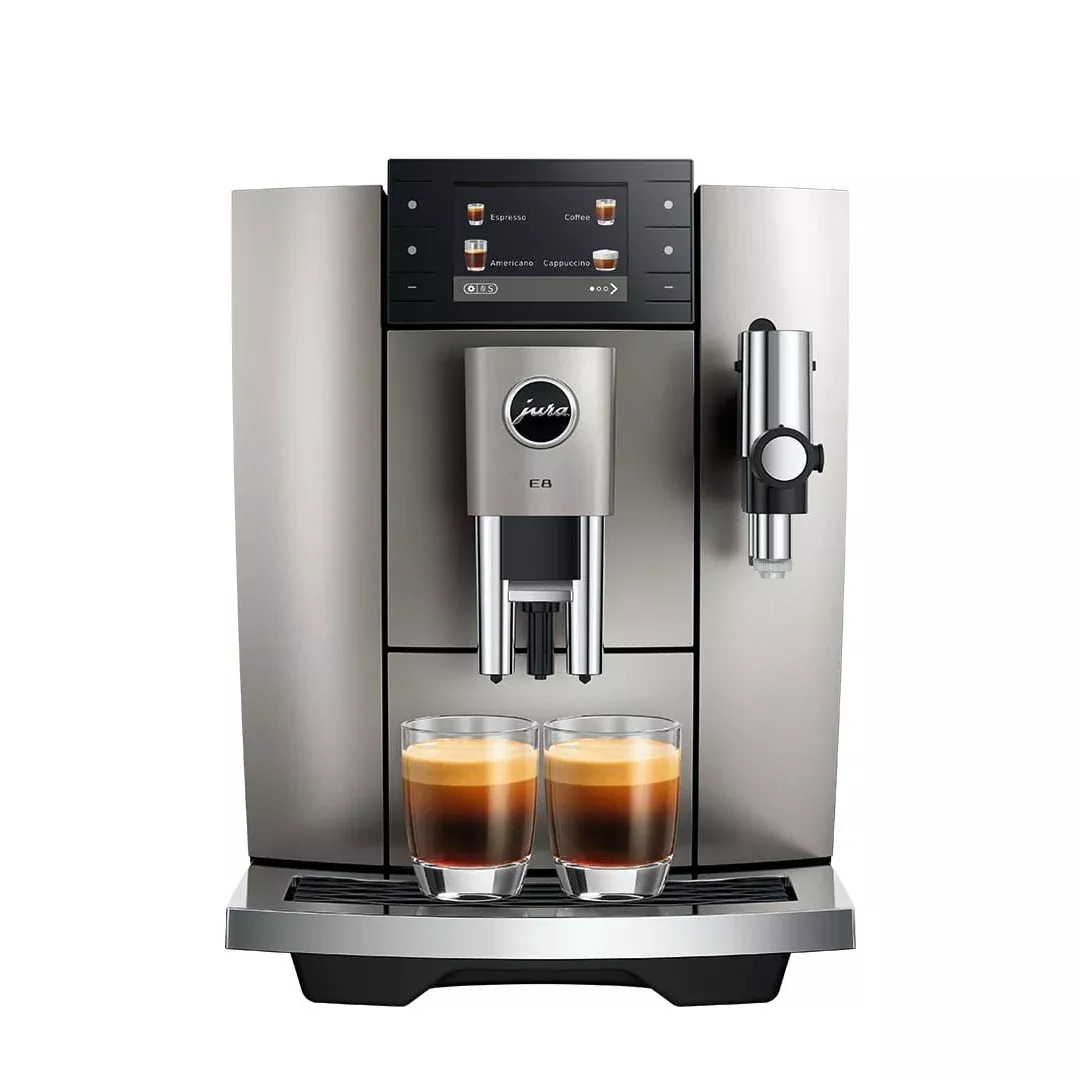 Jura E8 Super Automatic Coffee Machine 15722 (Midnight Silver)