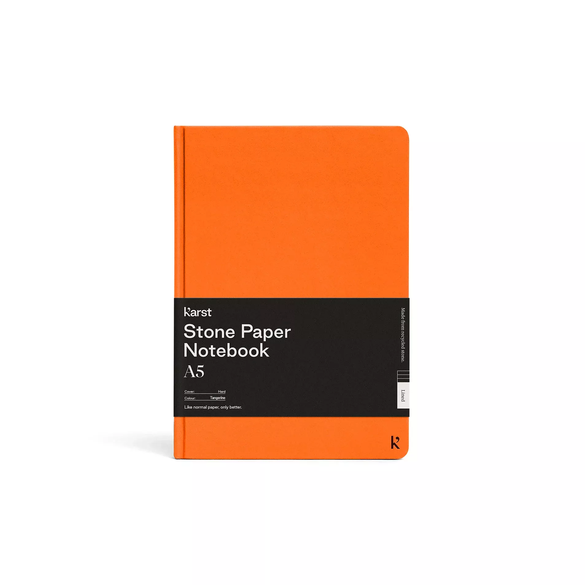 Karst A5 Hardcover Lined Notebook in Tangerine