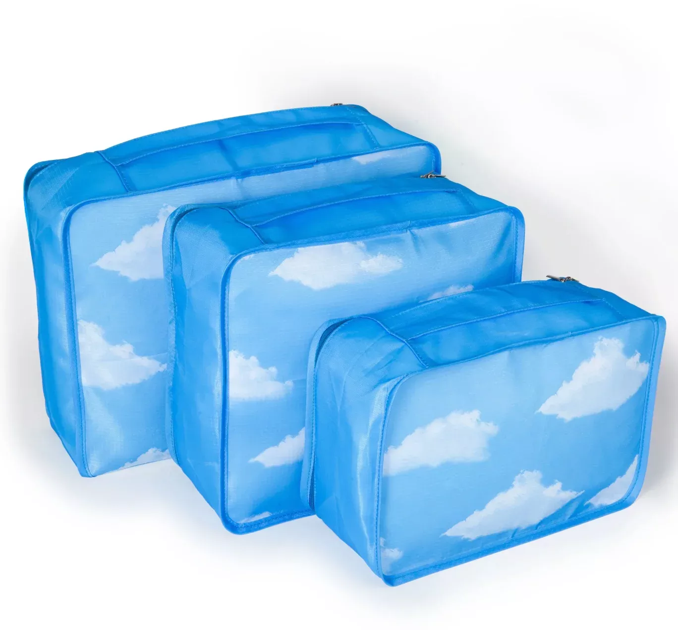 Kikkerland Cloud Packing Cubes – Black – Set of 3