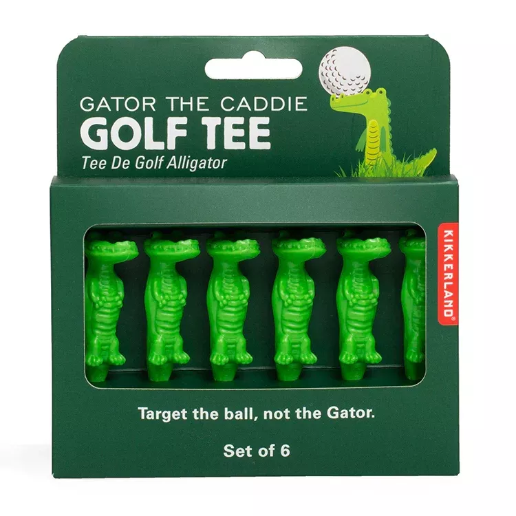 Kikkerland Gator The Caddy Golf Tee – Pack of 6