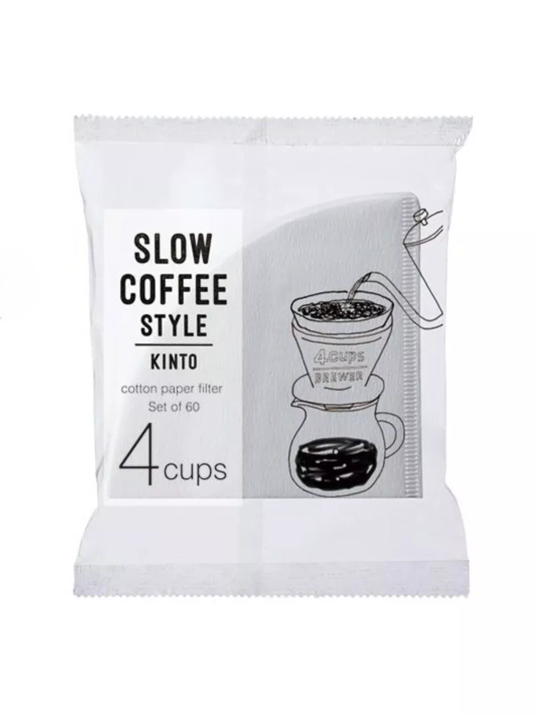 KINTO SLOW COFFEE STYLE Cotton Paper Filter (4-Cup) (60-Pack)