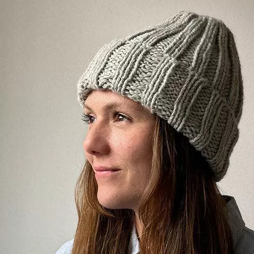 Knitting Craft Kit: Shoreline Beanie in Pebbled Beach