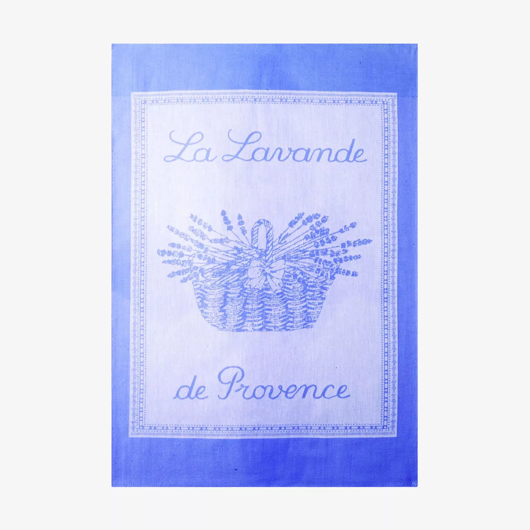 Lavender Basket French Jacquard Tea Towel