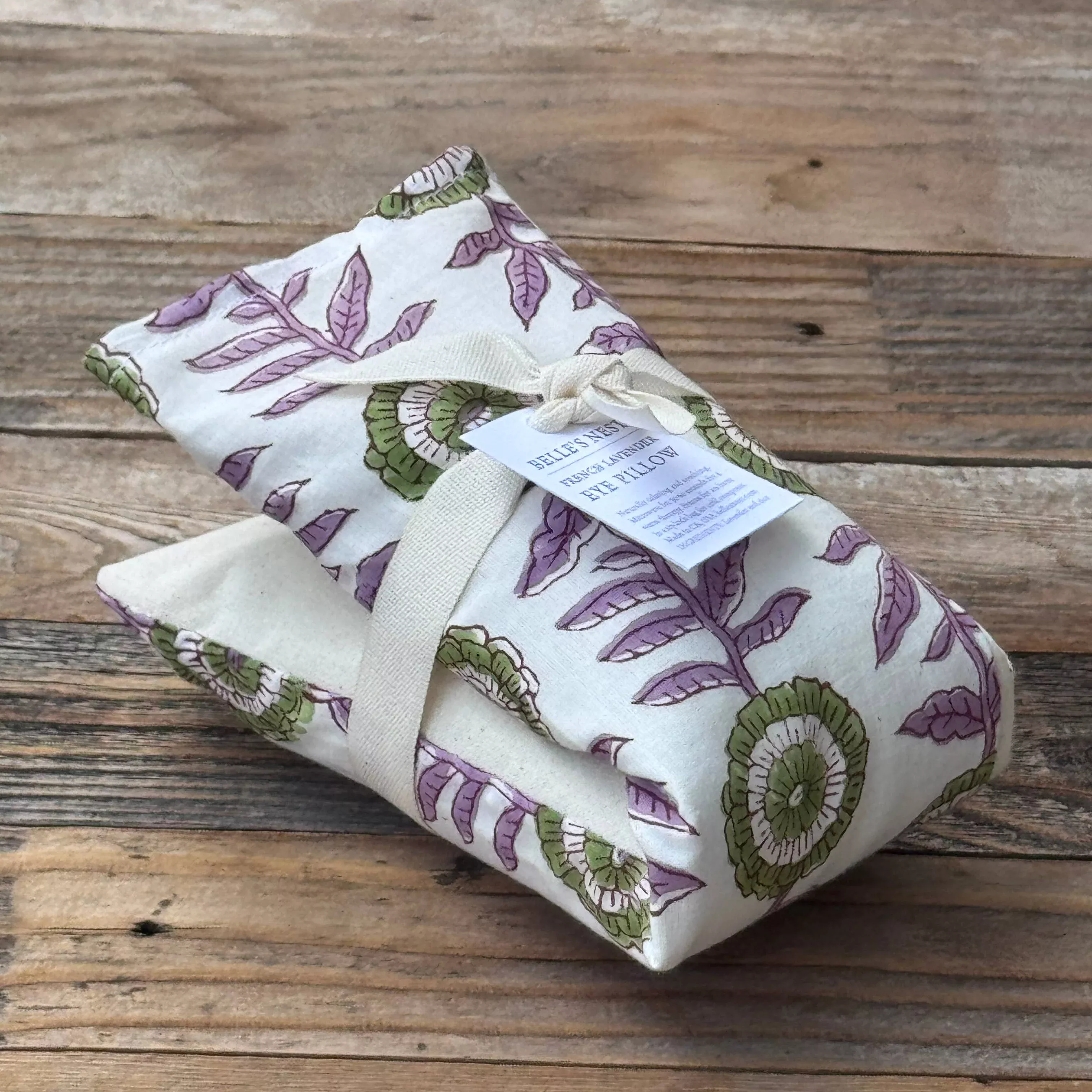 Lavender Eye Pillow in White