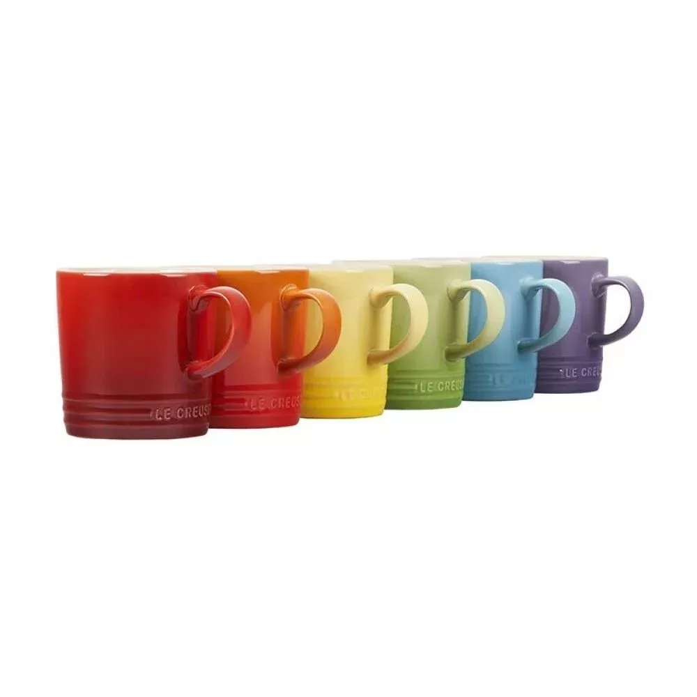 Le Creuset London Mugs – 12oz – Rainbow – Set of 6